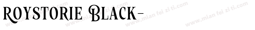 Roystorie Black字体转换